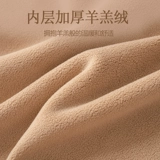 Удерживающие тепло флисовые зимние штаны, бархатное термобелье, бархатные шерстяные леггинсы, увеличенная толщина, большой размер