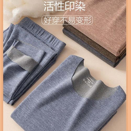 Удерживающее тепло нижнее белье, комплект, флисовое приятное телу зимнее термобелье, большой размер, увеличенная толщина