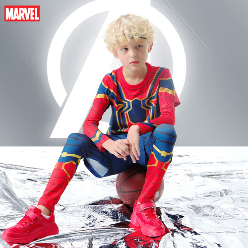 Dreampartybox蜘蛛侠儿童衣服假两件男童套装城市漫步英雄服 - 图1