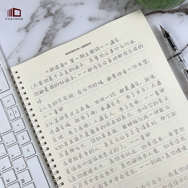 朗读者董卿经典语录成人大学生行楷书情书翩翩体奶酪体钢笔练字帖 - 图0