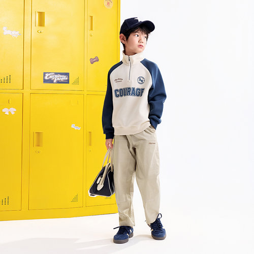【商场同款】安奈儿童装男童长袖卫衣2025秋新款学院风AB531132 - 图2
