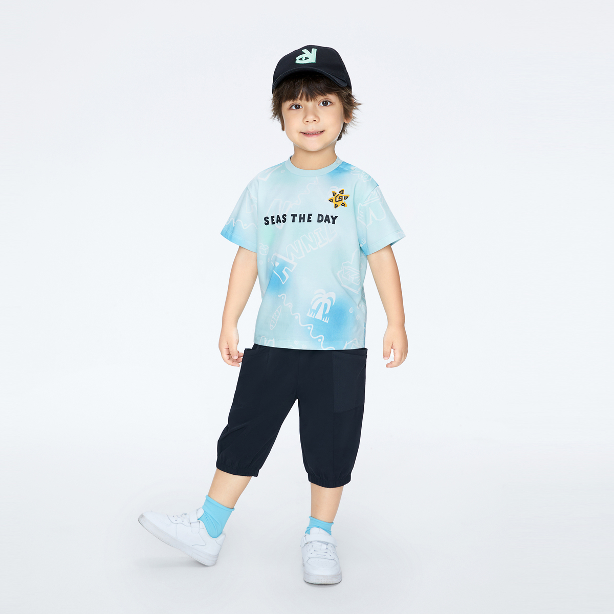 【商场同款】安奈儿童装男童短袖T恤2024新款夏百搭弹力XB421683 - 图2