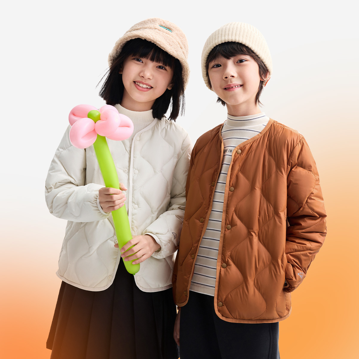 【安奈儿】轻薄亲子款保暖羽绒服
