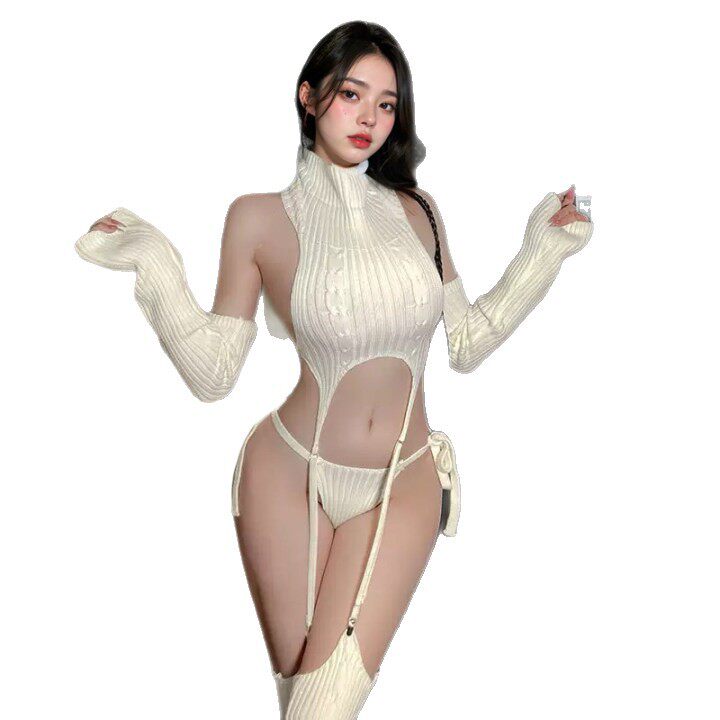 姬GILL纯欲内衣露背毛衣童真COS宅男杀手涩涩高领袜子女酒吧夜店 - 图3