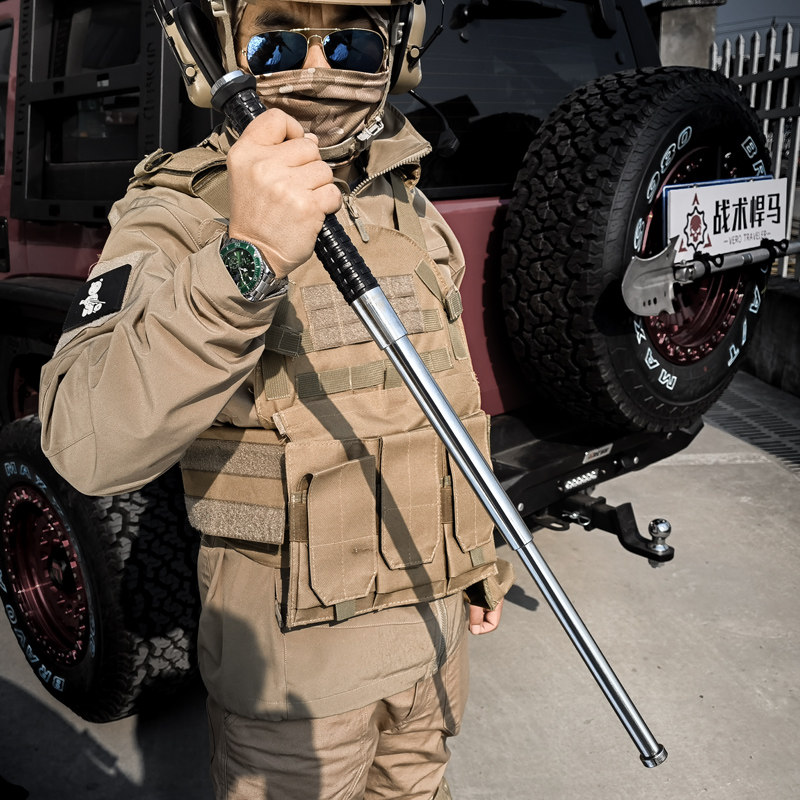 新款加粗甩棍加硬防脱手防身武器合法甩棒伸缩棍甩辊车载自卫防狼,淘宝优惠券,粉丝福利购,淘宝优惠卷