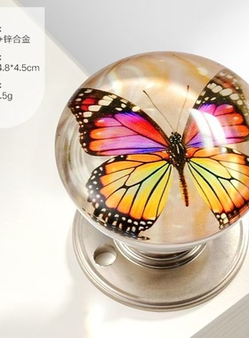 创意时尚树脂拉手橱柜衣柜门把手装饰树脂内埋工艺品水晶球门把手