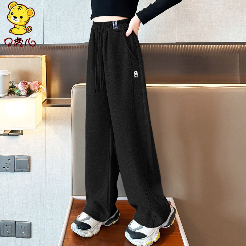 女童加绒裤子秋冬外穿2025新款中大童加厚休闲长裤冬季儿童阔腿裤,淘宝优惠券,粉丝福利购,淘宝优惠卷