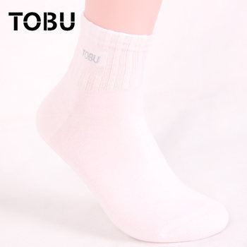 6ຄູ່ ສົ່ງຟຣີ TOBU combed cotton sports socks mid-length men's socks pure cotton socks wear-resistant antibacterial and deodorant socks 8866 8822