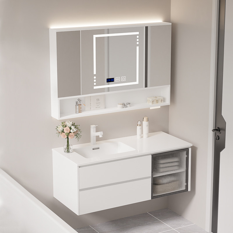 法安思折叠风水镜储物智能洗手盆柜 法安思卡威德朗浴室柜组合