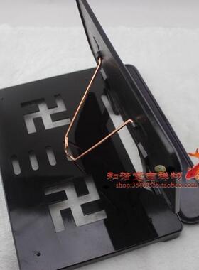 咖啡色塑料经架莲花烫金