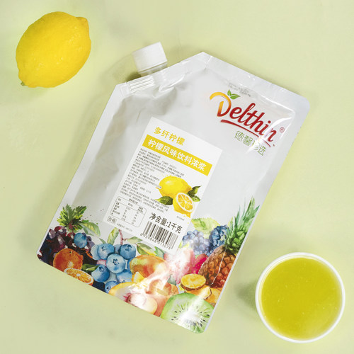 德馨柠檬汁多纤柠檬风味饮料浓浆冲饮浓缩柠檬果汁水果茶奶茶原料 - 图0