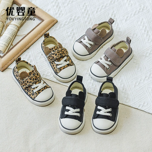 Детская обувь, детские тканевые туфли подходит для мужчин и женщин для раннего возраста, осенняя, 1-2 лет, мягкая подошва