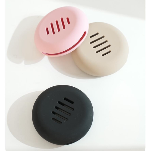 粉扑收纳盒硅胶透气防尘收纳包化妆粉扑专用旅行盒保护套便携轻便 - 图1