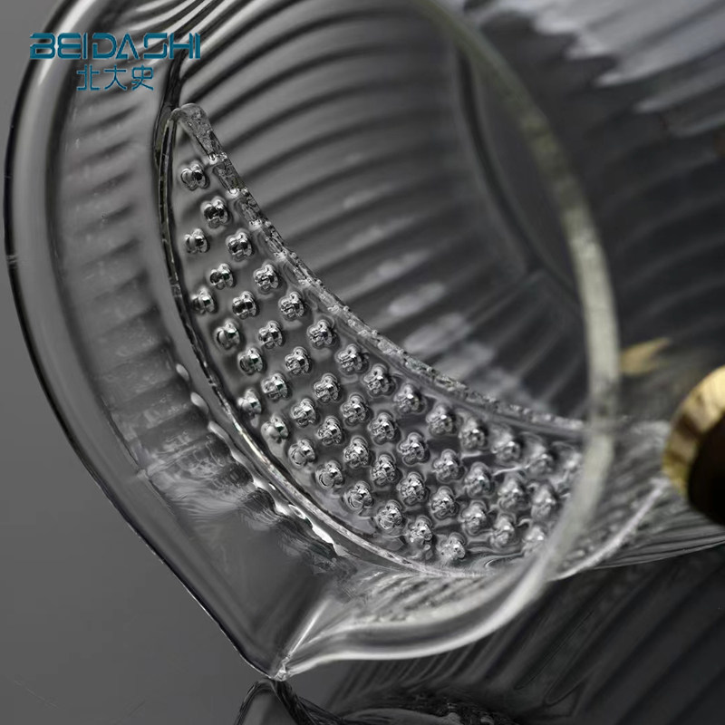 北大史月牙玻璃公道杯家用大号侧把分茶器过滤茶海功夫茶具煮茶器,淘宝优惠券,粉丝福利购,淘宝优惠卷