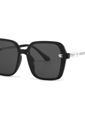 网红珍珠跨境太阳眼镜女欧美时尚优雅显脸小防紫外线方框司机墨镜