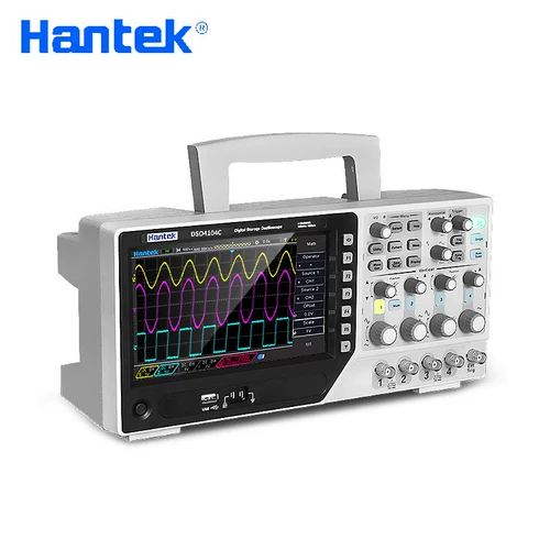 Hantai Oscilloscope DSO4104C Четырехканальный цифровой осциллоскапия с источником сигнала 100M осциллограф DSO4204C