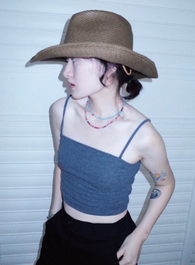 独立小众时髦彩色松石项链极细