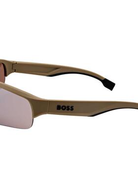 代购Hugo Boss男士太阳镜防紫外线遮光抗眩光宽视野护目型米色