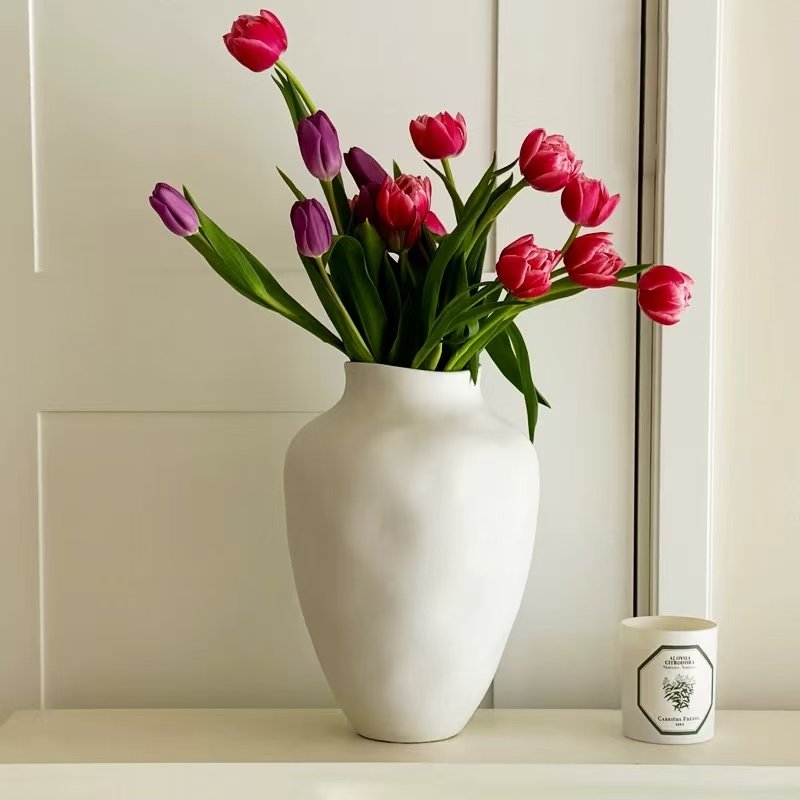 侘寂风复古中式陶瓷花瓶客厅桌面插花干花花器家居装饰品艺术摆件,淘宝优惠券,粉丝福利购,淘宝优惠卷