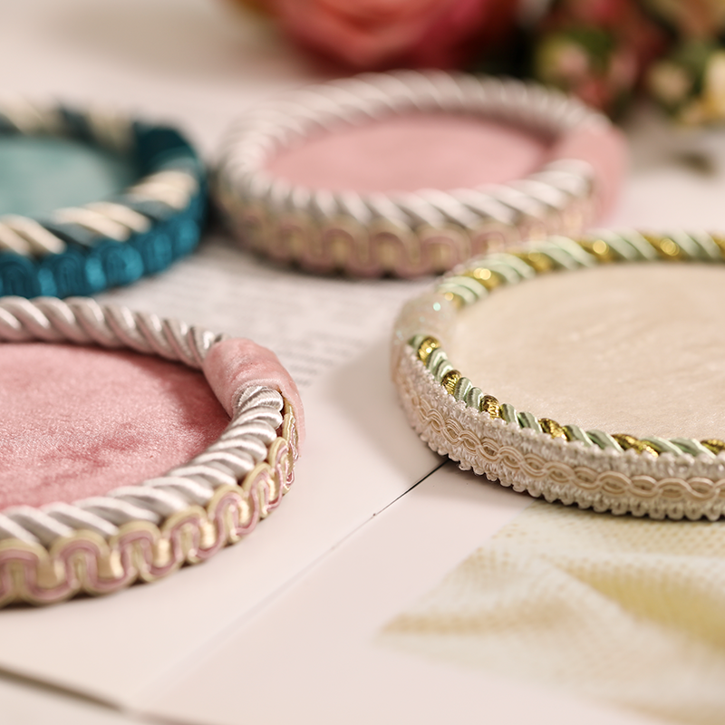 法式刺绣钉珠盘 正反面绒布 手工制作串珠盘 亮片/米珠收纳盘工具 - 图0