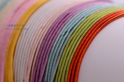 1,5 мм закрученная шелковая шелковая индийская шелковая линия вышива