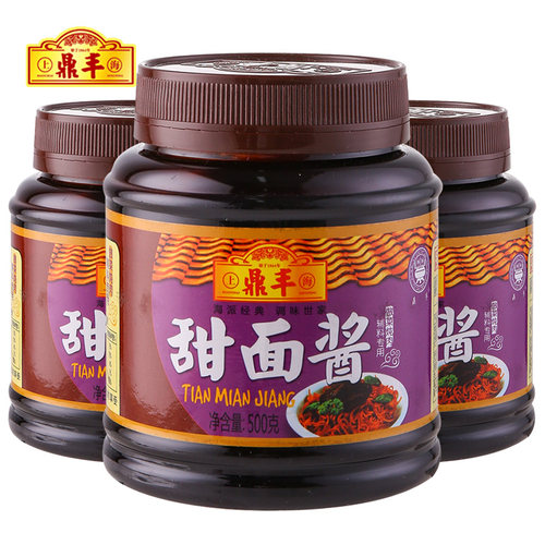 鼎丰甜面酱500g/瓶x6瓶拌面酱炸酱面酱蘸酱调料酱调味酱 上海特产 - 图0