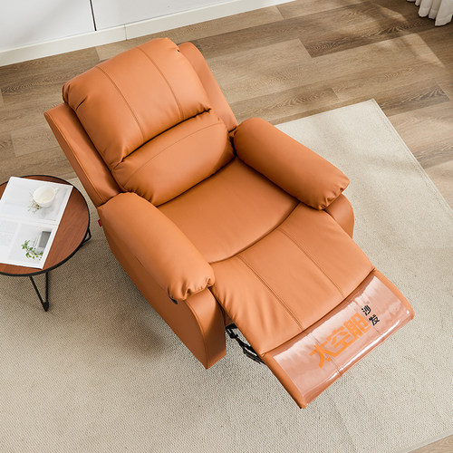 头等太空舱懒人沙发单人多功能电动按摩摇摇躺椅美甲真皮布艺客厅 - 图0