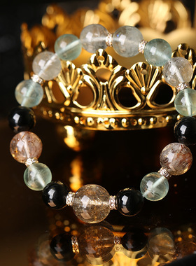 灵机麦玲玲黑金超七手链新款高级精致水晶同款送礼女生高颜值