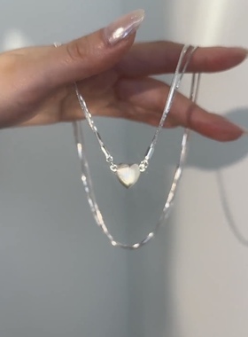 磁铁爱心项链女小众轻奢设计感