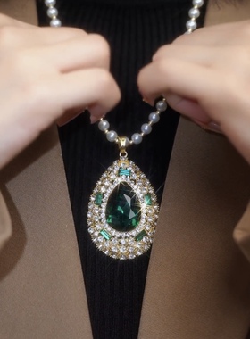 轻奢绿野仙踪毛衣链女