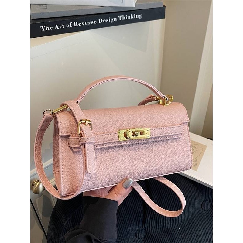 专柜品牌时尚锁扣小方包新款手提包迷你美拉德凯莉包高级感小众手,淘宝优惠券,粉丝福利购,淘宝优惠卷