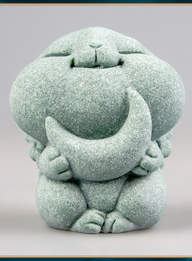 器物志青砂石摆件国潮桌面茶宠