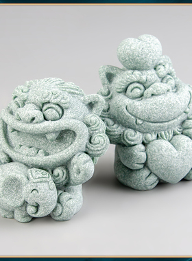 器物志青砂石摆件国潮桌面茶宠