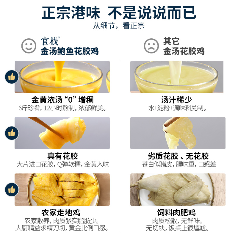 官栈金汤花胶鸡港式火锅鲜炖鱼胶鲍鱼鸡汤加热即食1.5kg - 图2