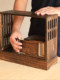 Japanese-style solid wood tiled tea shed tea ceremony storage box