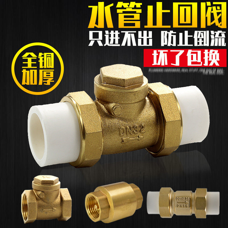 ppr止回阀全铜PE水表立卧式不锈钢马桶PVC烟水管道单向阀110热熔6_虎窝淘
