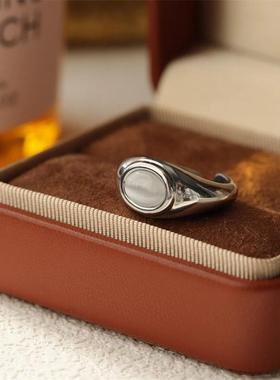 2026韩版大气简约猫眼石开口戒指女时尚个性独特轻奢高级感冷淡风