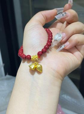 2026朱砂紫金砂两世欢手串简约精致小众设计本命年礼物手链女款