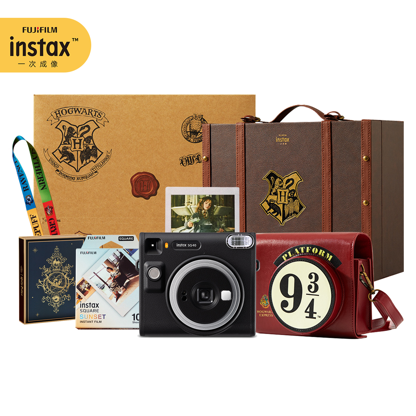 富士instax SQ40 拍立得哈利波特联名礼盒方形相机sq1/mini90复古 - 图3