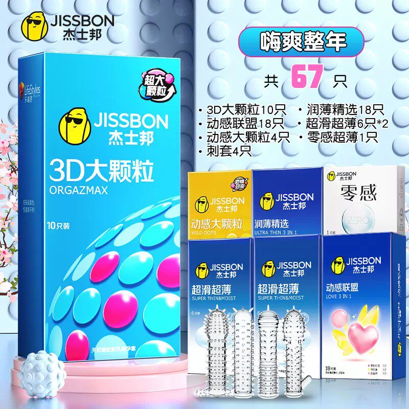 Jissbon 3D Textured Condoms - Various Packs detail 6