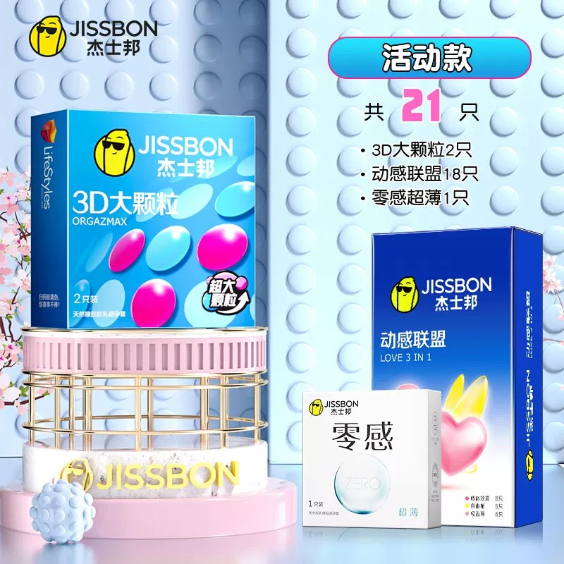 Jissbon 3D Textured Condoms - Various Packs detail 7