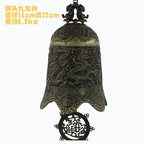 小铜钟经文铃铛仿纯铜屋檐风铃塔角挂件佛像庙钟铜玲青铜寺庙铁钟 - 图1