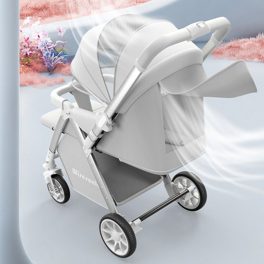 The 2024 new baby stroller can be pushed in both directions when sitting or lying down