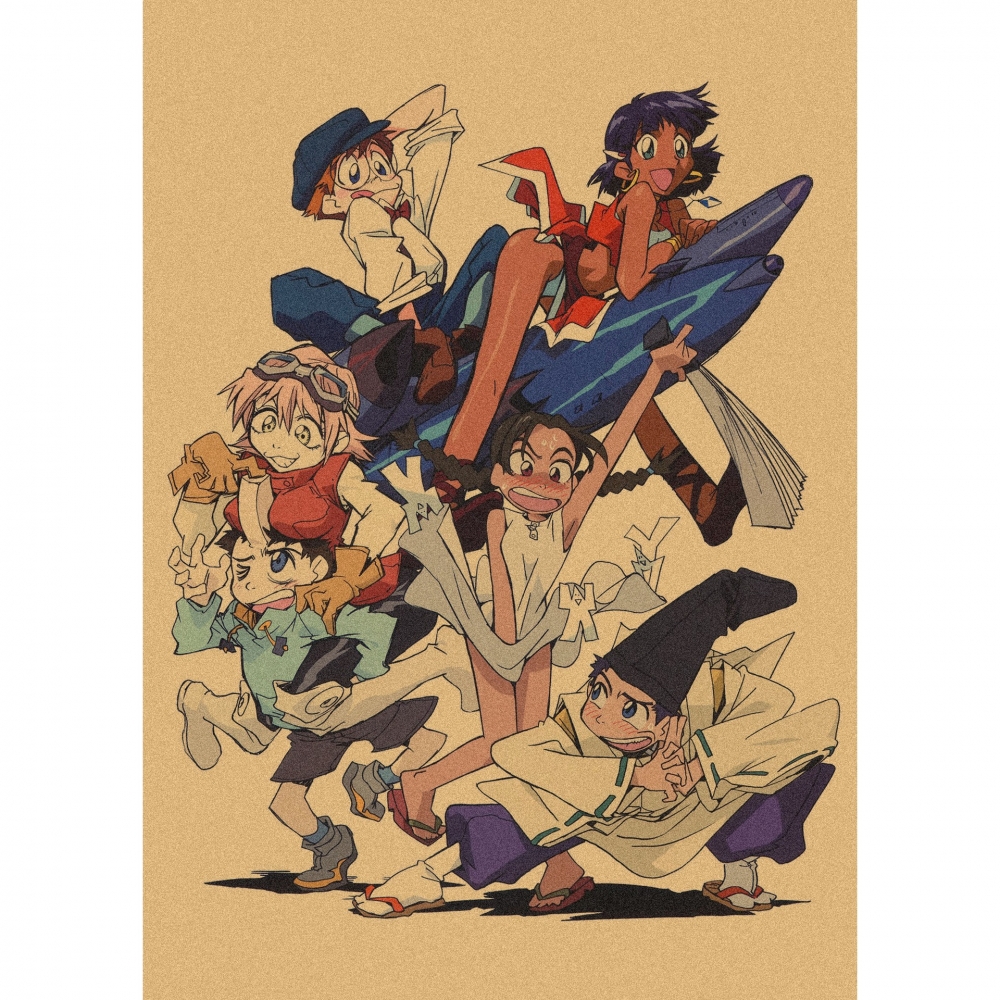 特别的她 FLCL 卡通动漫牛皮纸海报 房间宿舍装饰墙画壁画338 - 图1