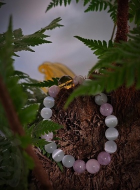 酋长摆摊  优等生·  原创天然原矿水晶手串好运女友礼物幸运物