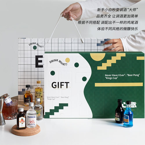 生日礼物 送男友礼物！微醺小酒瓶版洞洞礼盒 小洋酒调酒套装盲盒 - 图1