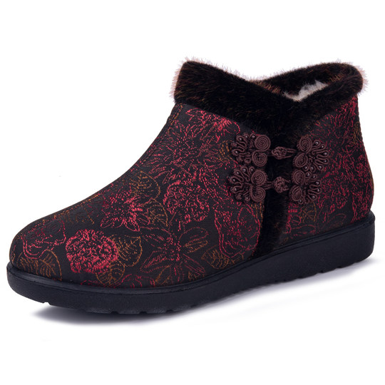 Old Beijing cloth shoes non-slip warm mother wool shoes