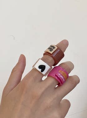 可爱嘻哈潮牌趣味指环