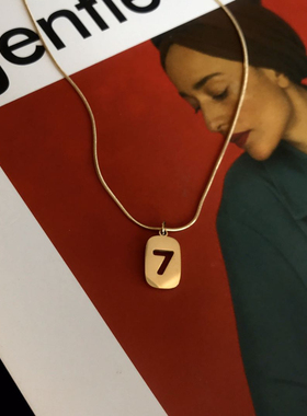 数字不褪色小众设计钛钢蛇骨链