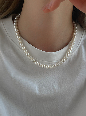 饰悟珍珠女叠戴珍珠项链